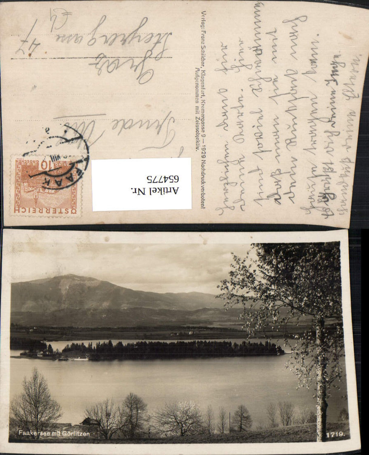 654775,Faakersee m. Görlitzen Faak a. See Finkenstein am Faaker See