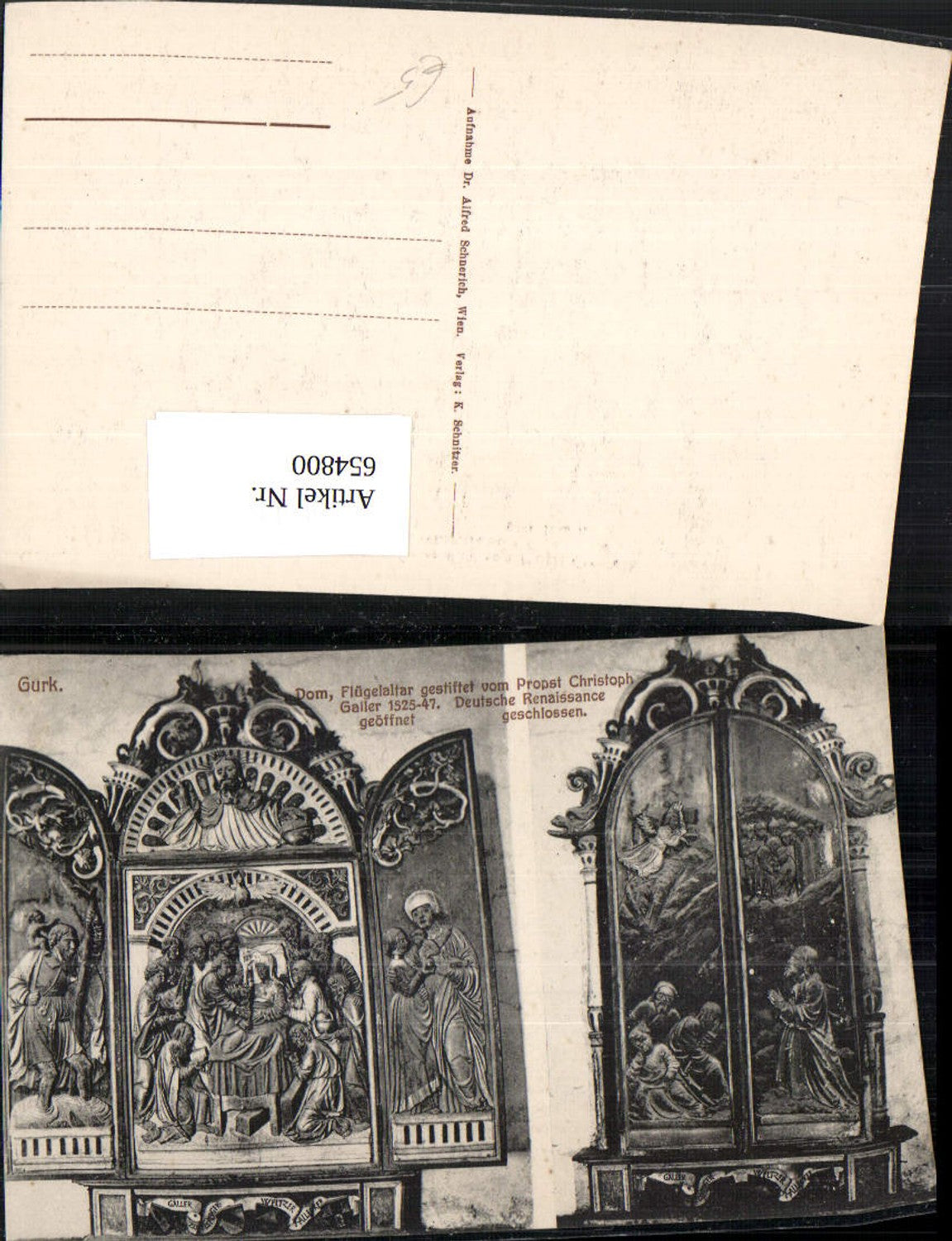 654800,Gurk Dom Flügelaltar geöffnet u. geschlossen