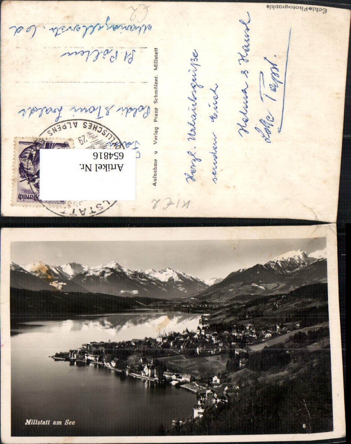 654816,Foto Ak Millstatt am See Totale