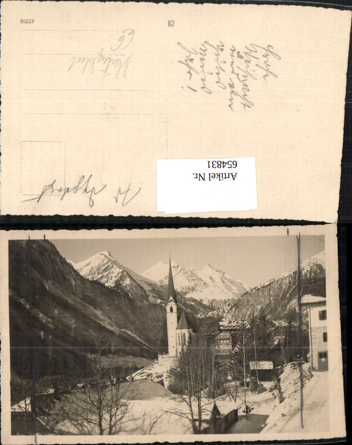 654831,Foto Ak Heiligenblut am Großglockner Kirche Winteransicht