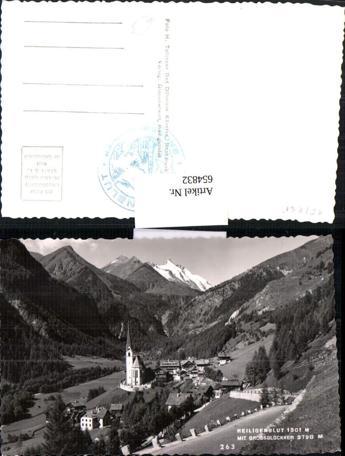 654832,Foto Ak Heiligenblut am Großglockner