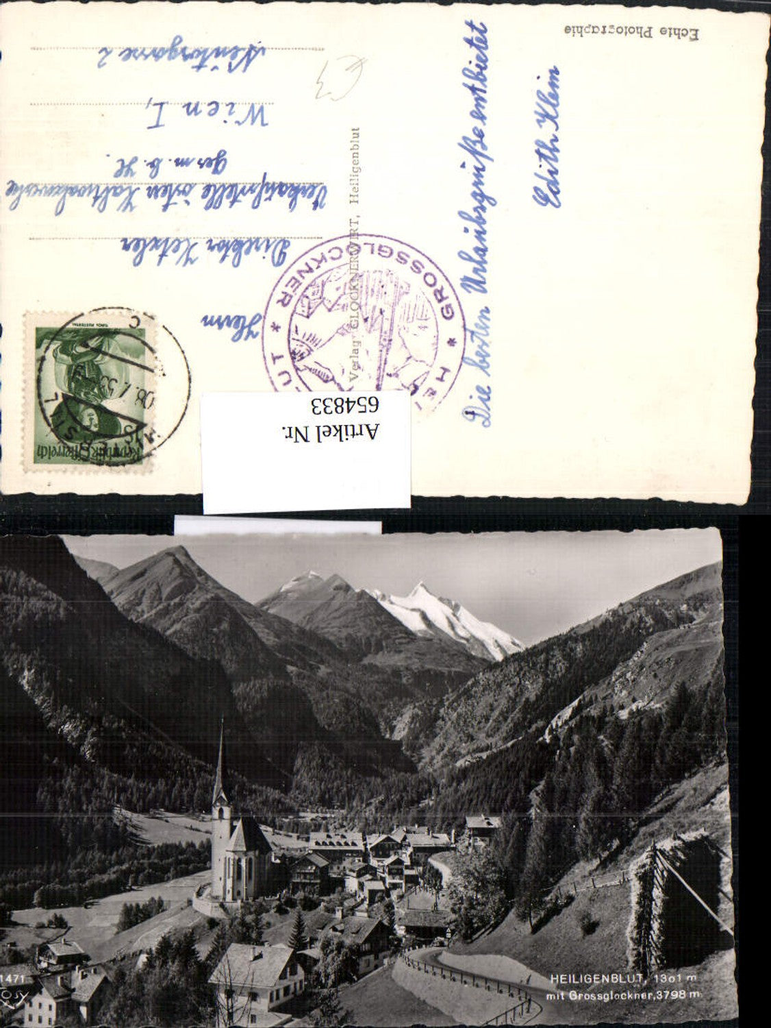 654833,Foto Ak Heiligenblut am Großglockner