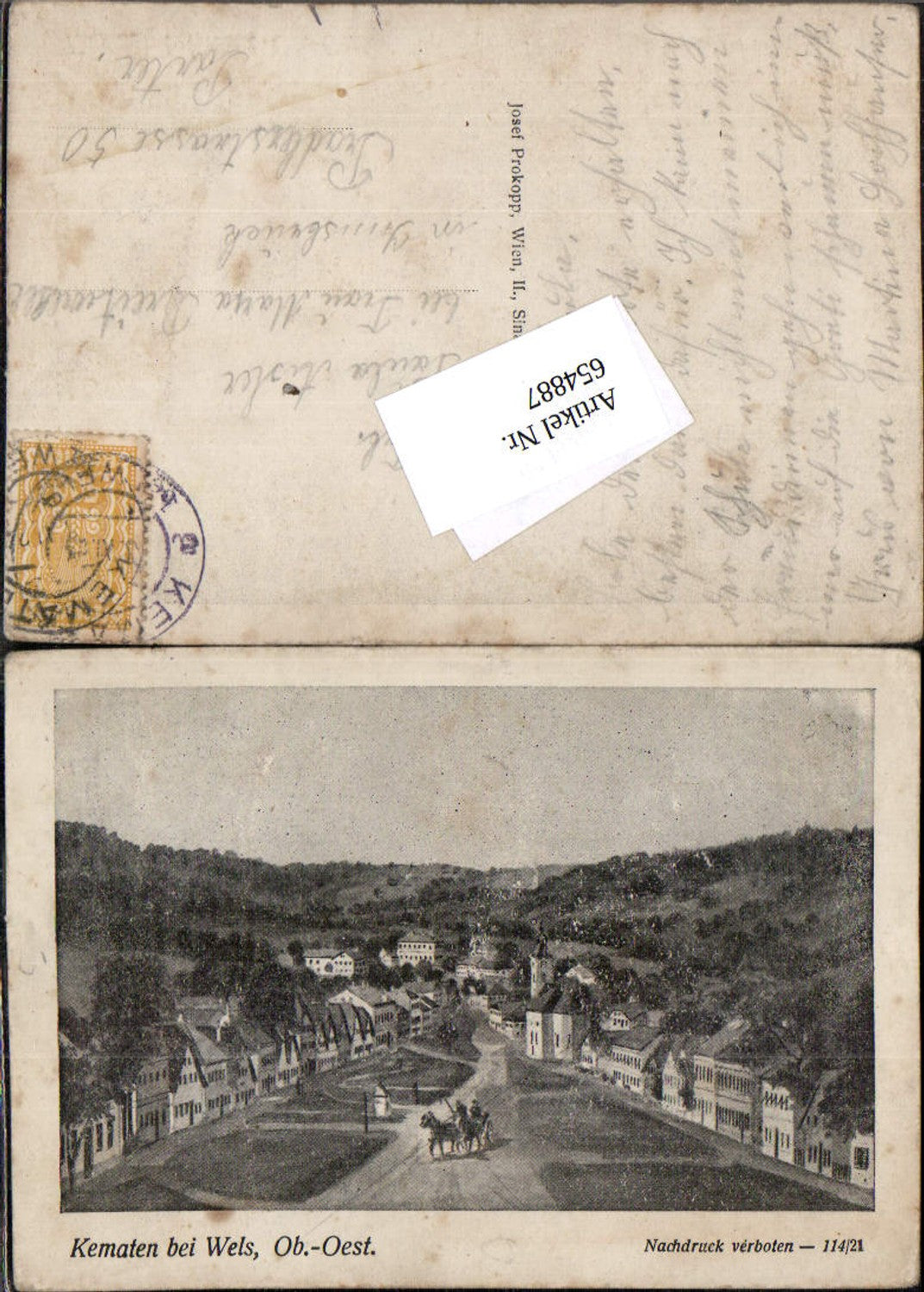 654887,tolle AK Kematen bei Wels pub Josef Prokopp 114/21