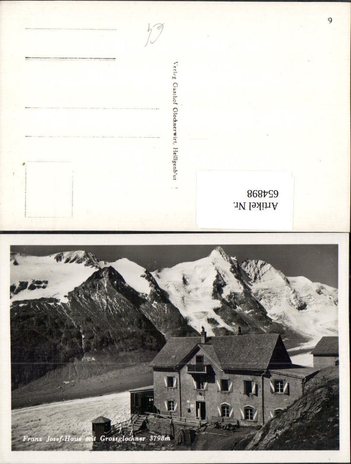 654898,Foto Ak Heiligenblut am Großglockner Franz-Josef-Haus Pasterze