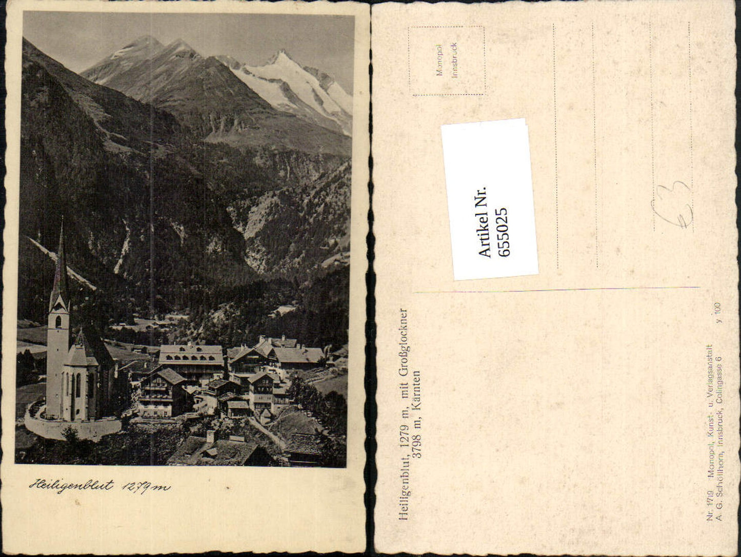 655025,Heiligenblut a. Großglockner Ansicht m. Kirche