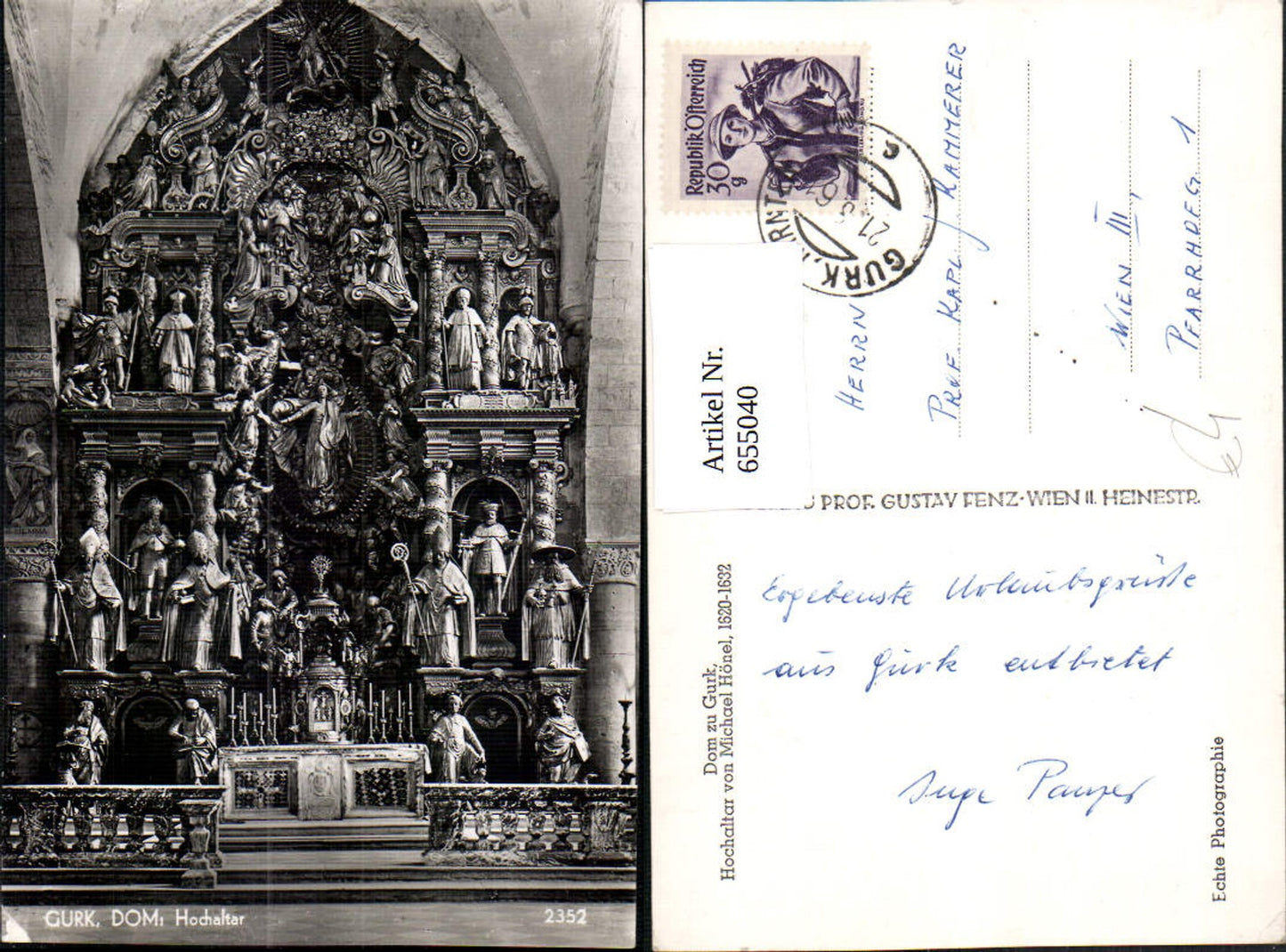 655040,Foto Ak Gurk Dom Hochaltar