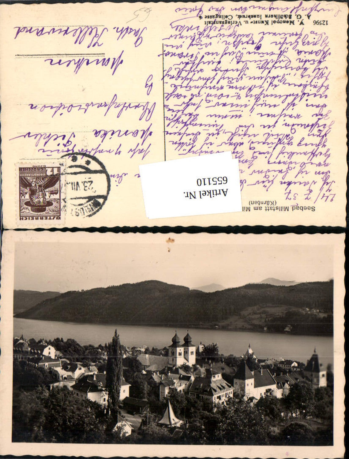 655110,Foto Ak Millstatt a. Millstättersee Millstatt a. See