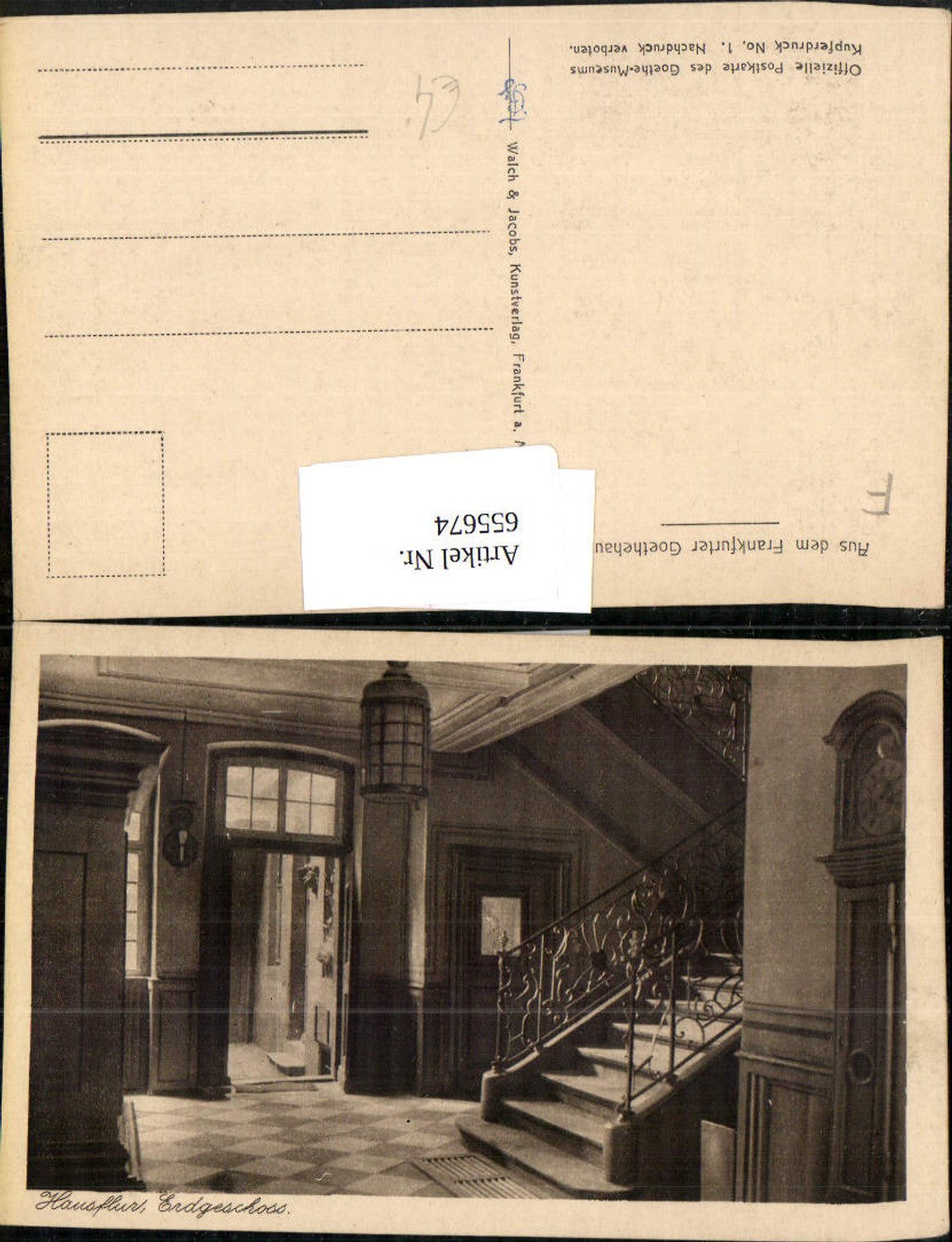 655674,Frankfurt a. Main Goetheaus Hausflur Erdgeschoss Interieur