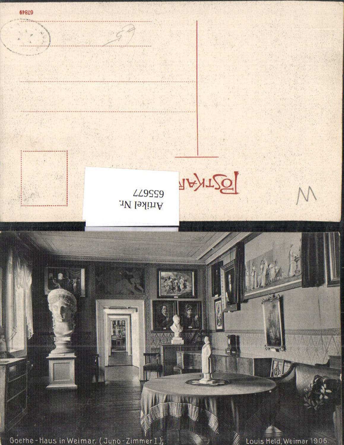 655677,Weimar Geothehaus Junozimmer Interieur Büste