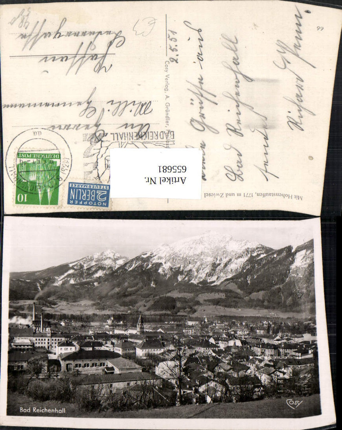 655681,Foto Ak Bad Reichenhall mit Hohenstauffen u. Zwiesel