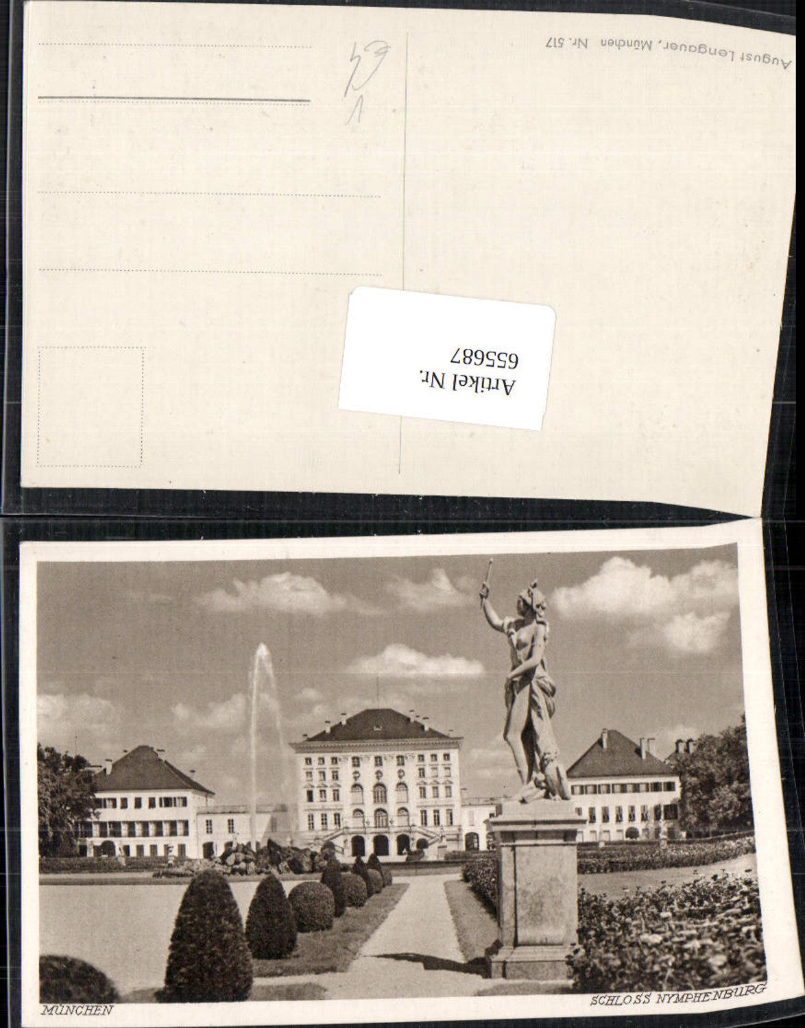 655687,München Schloss Nymphenburg Statue Springbrunnen pub August Lengauer 517