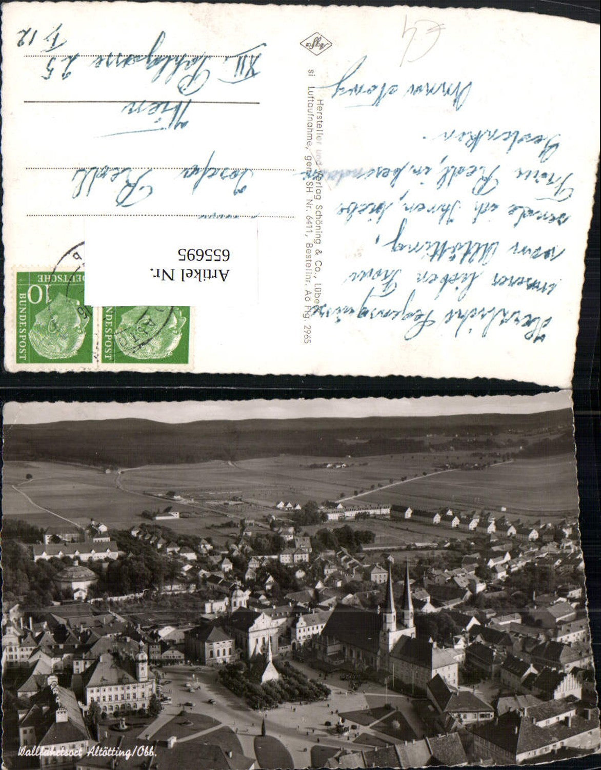 655695,Fliegeraufnahme Altötting Wallfahrtsort