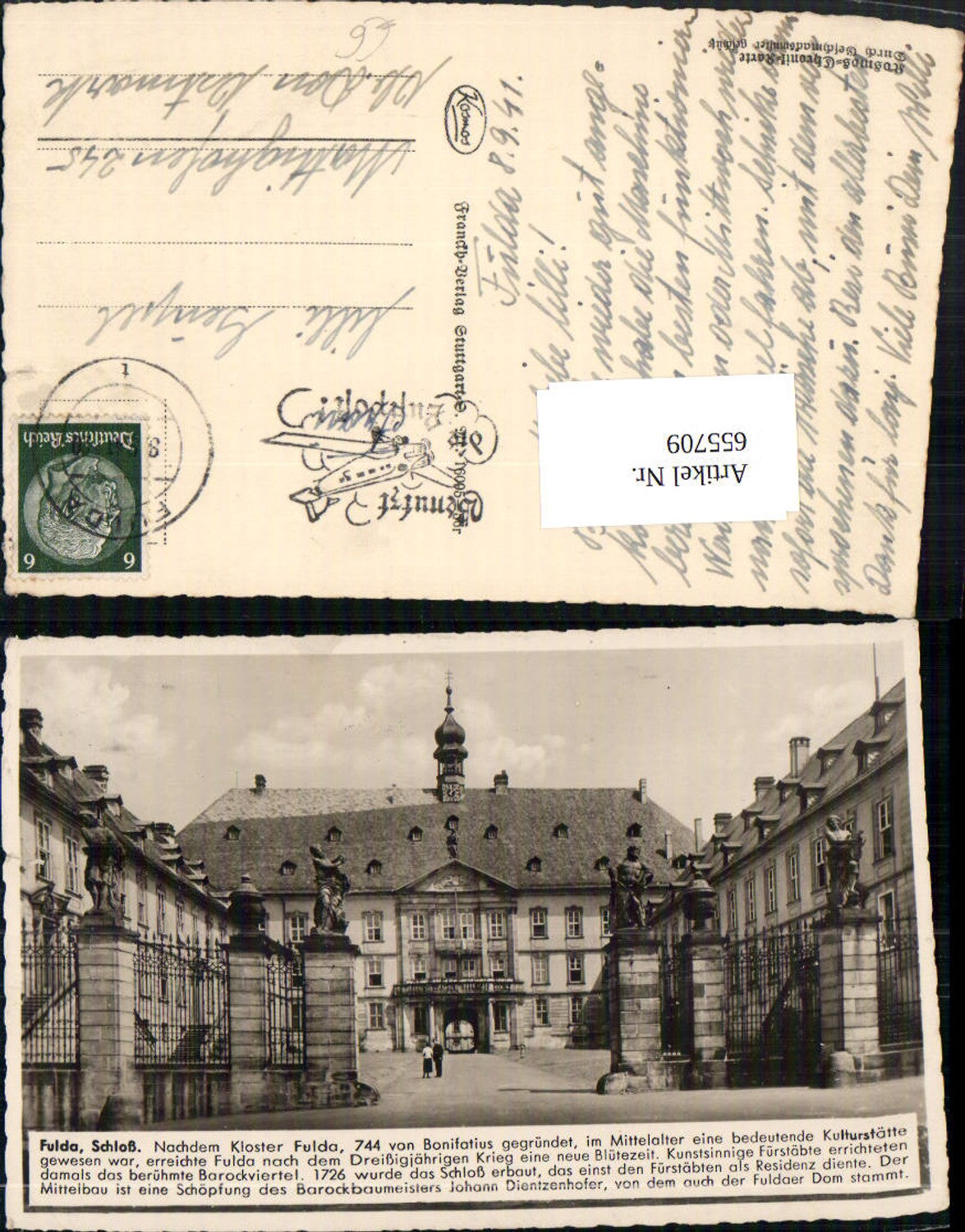 655709,Fulda Schloss Eingang