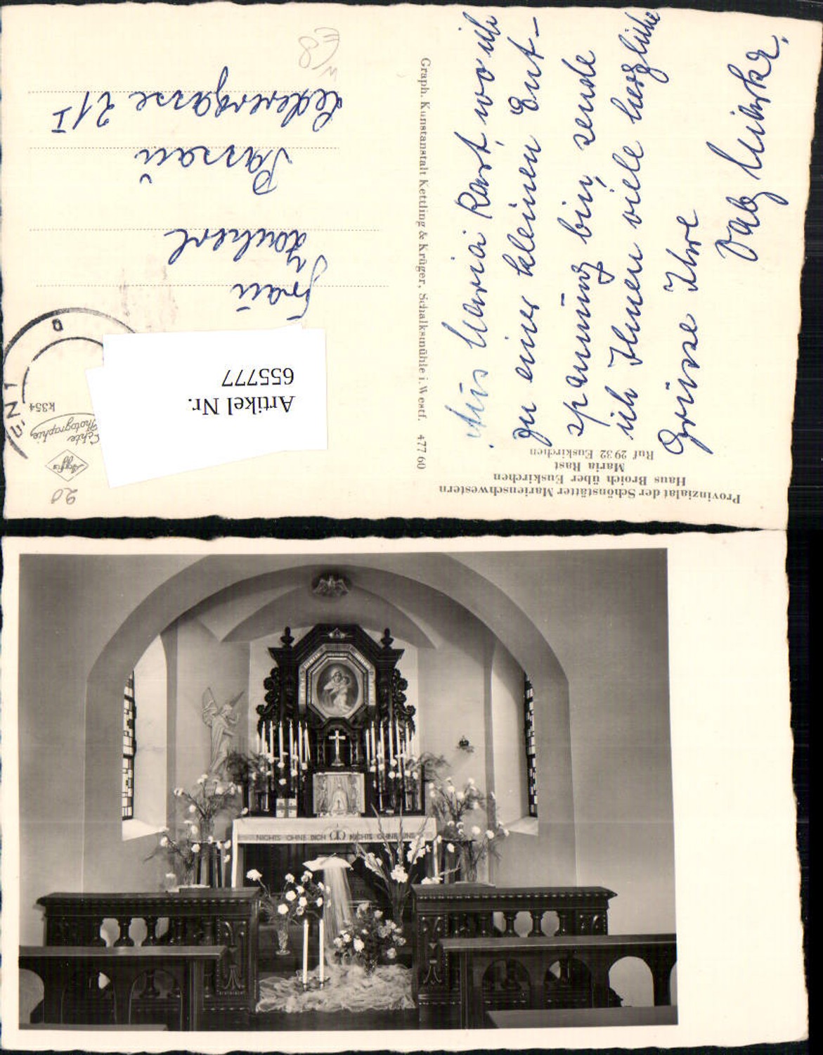 655777,Euskirchen Maria Rast Haus Broich Kirche Altar