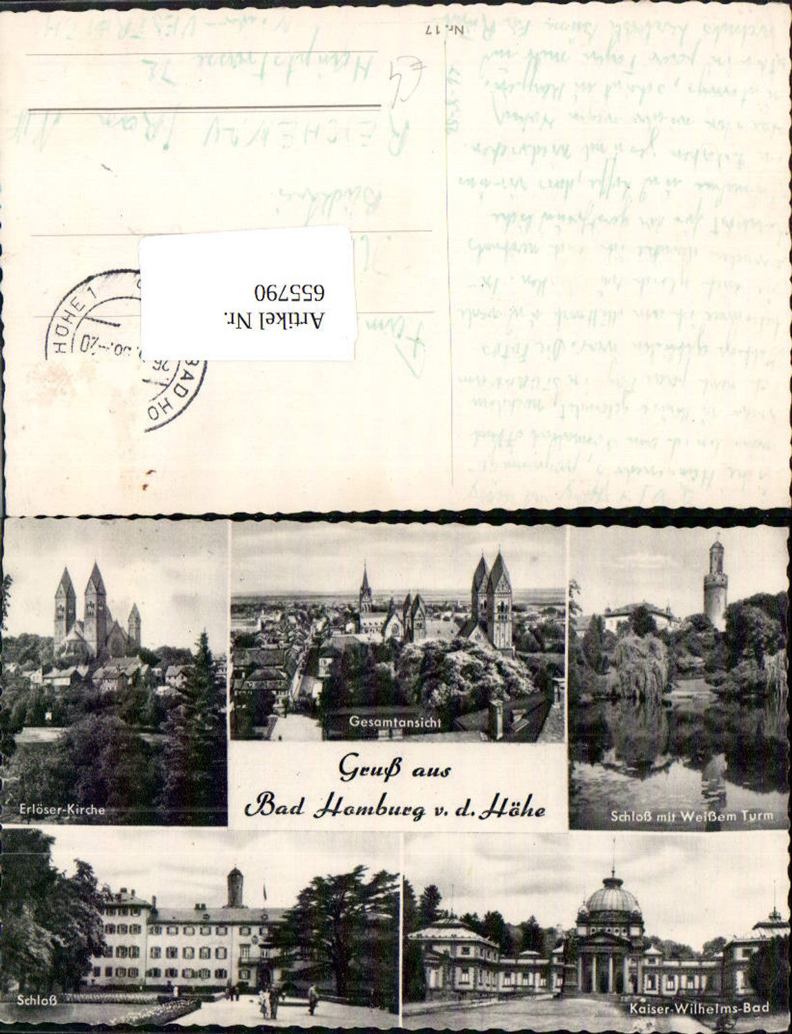 655790,Mehrbild Ak Bad Homburg v. d. Höhe Erlöser-Kirche Schloss Kaiser-Wilhelms-Bad