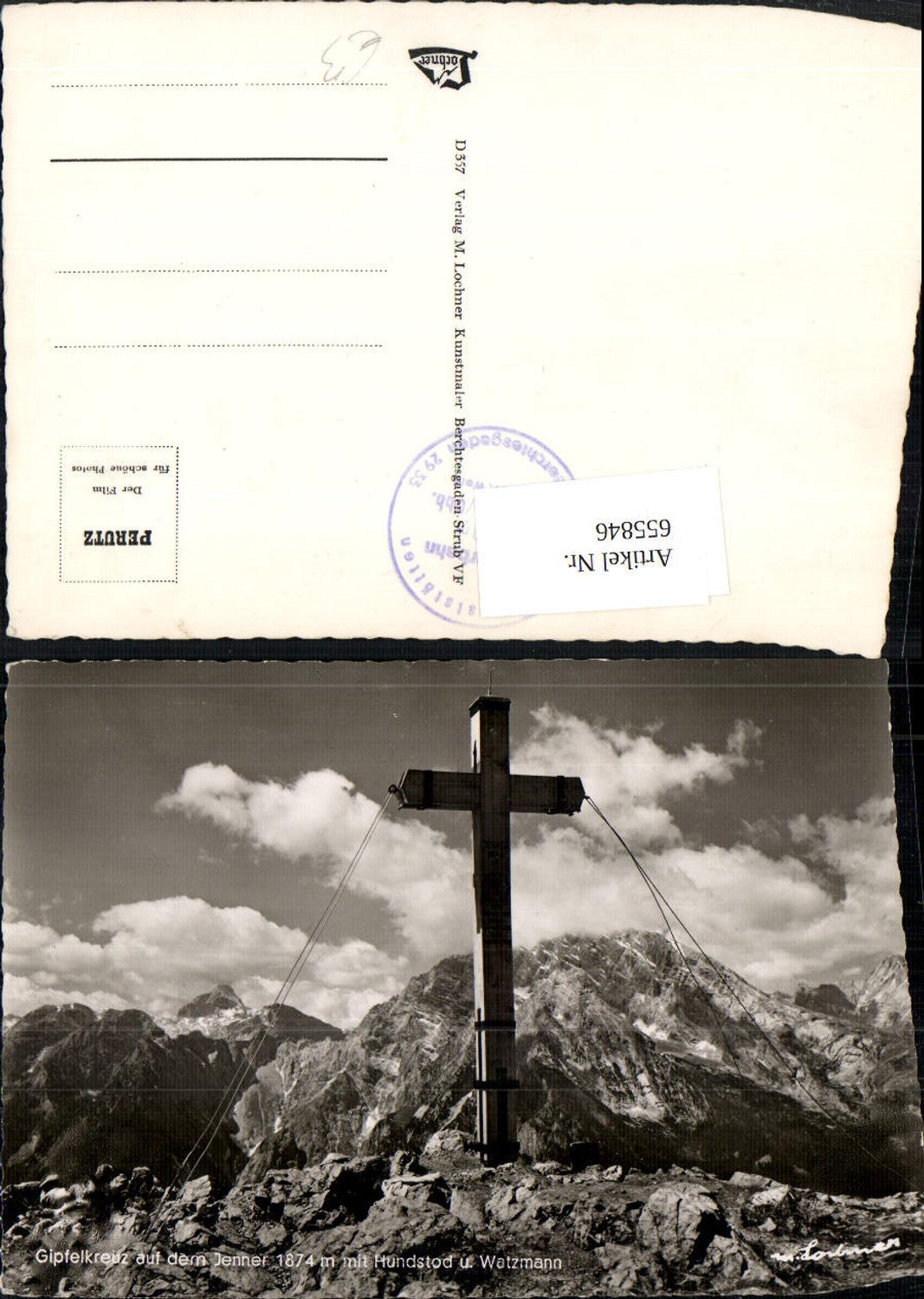 655846,Schönau am Königssee Gipfelkreuz auf dem Jenner mit Hundstod u. Watzmann Kreuz
