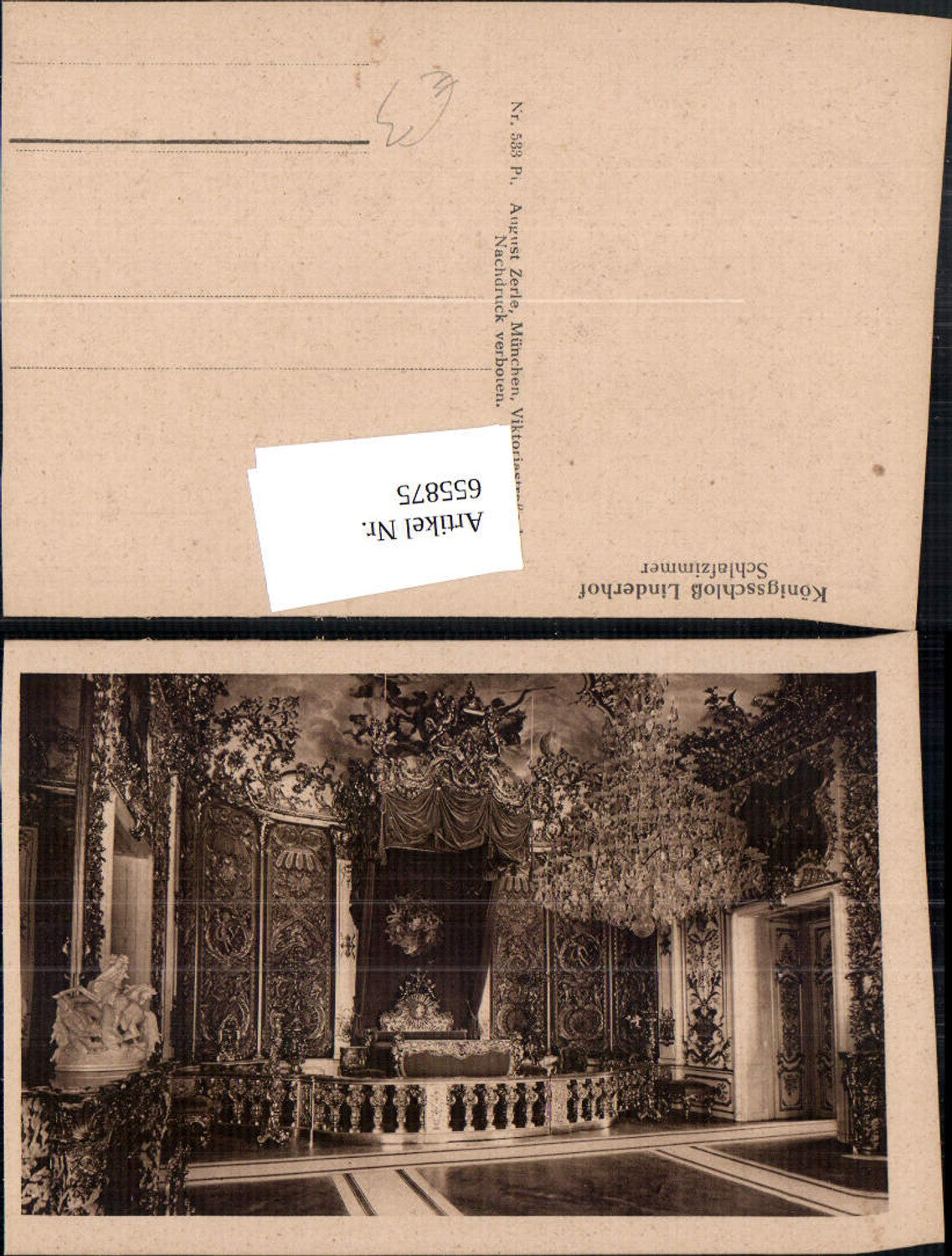 655875,Ettal Schloss Linderhof Schlafzimmer Interieur