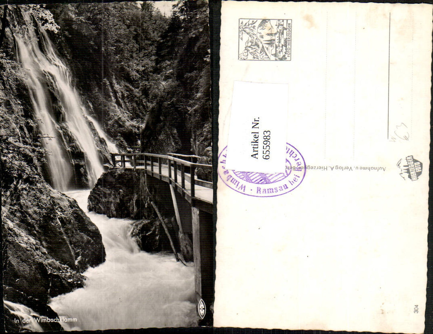 655983,Foto Ak In der Wimbachklamm Ramsau bei Berchtesgaden