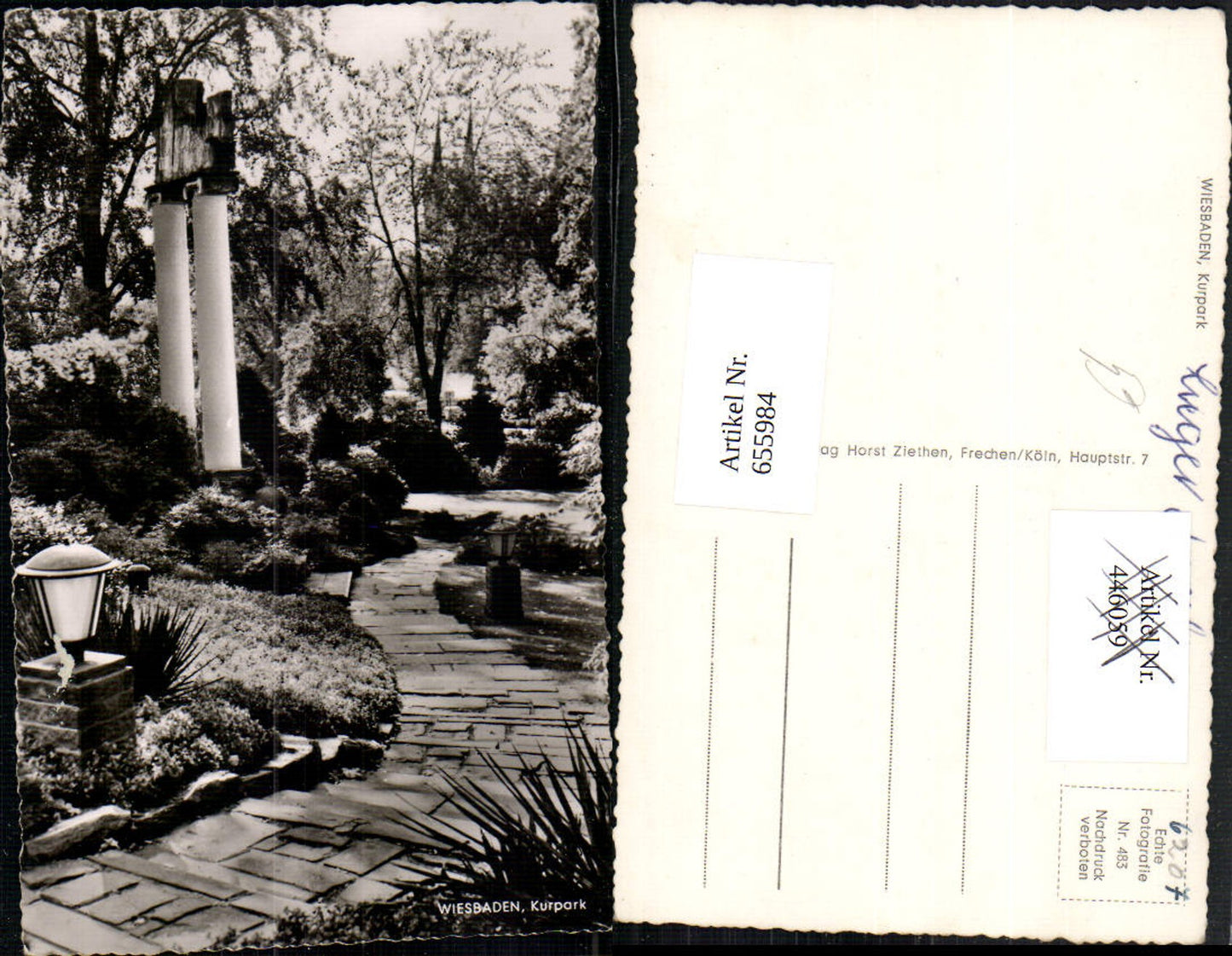 655984,Foto Ak Wiesbaden Kurpark