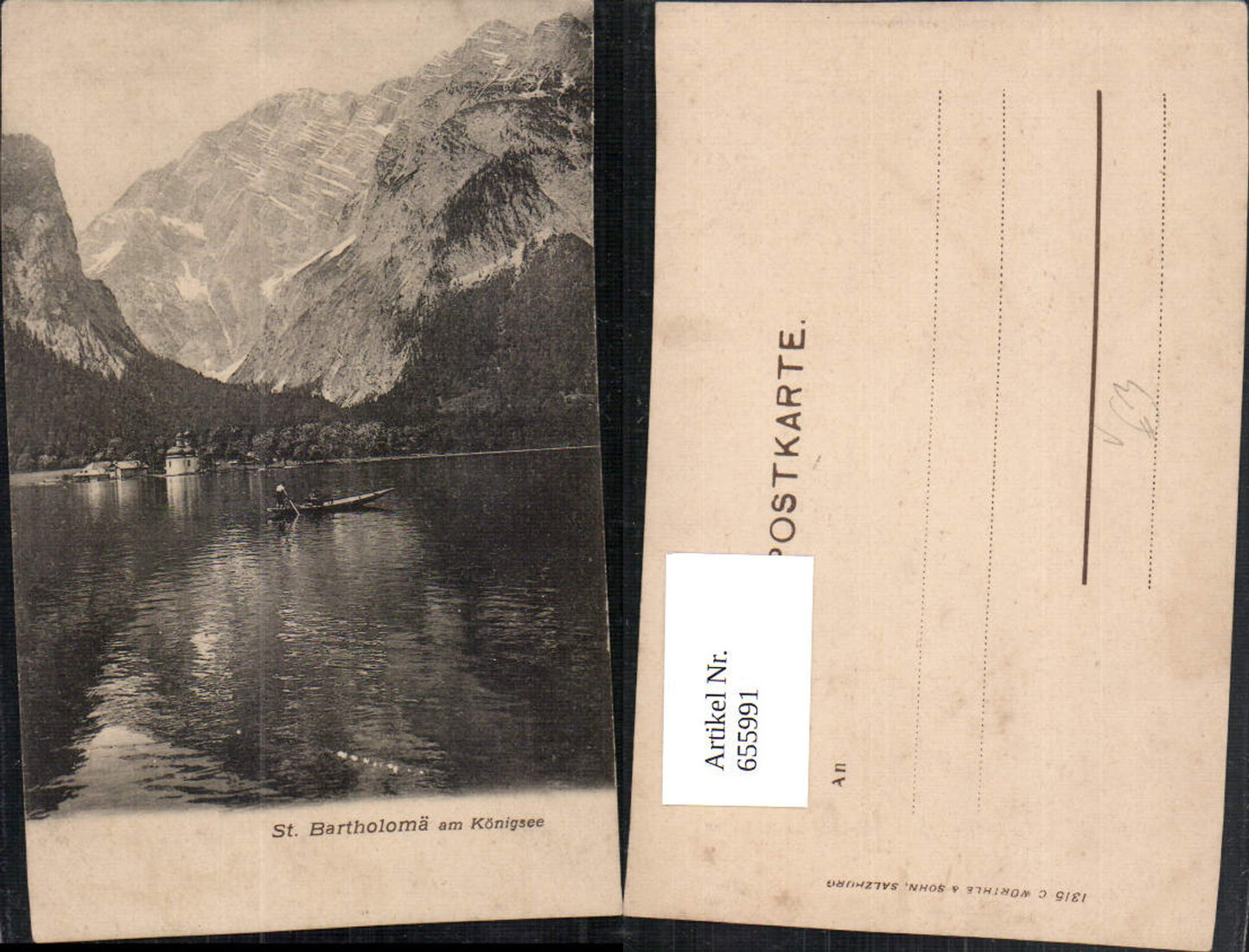 655991,St Bartholomä a. Königssee Ruderboot Schönau am Königssee pub Würthle Sohn 1315
