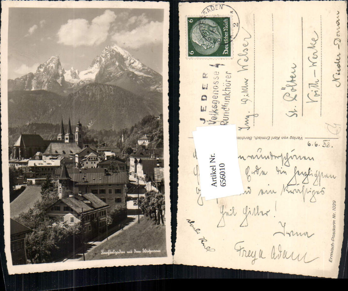 656010,Berchtesgaden mit dem Watzmann Ansicht