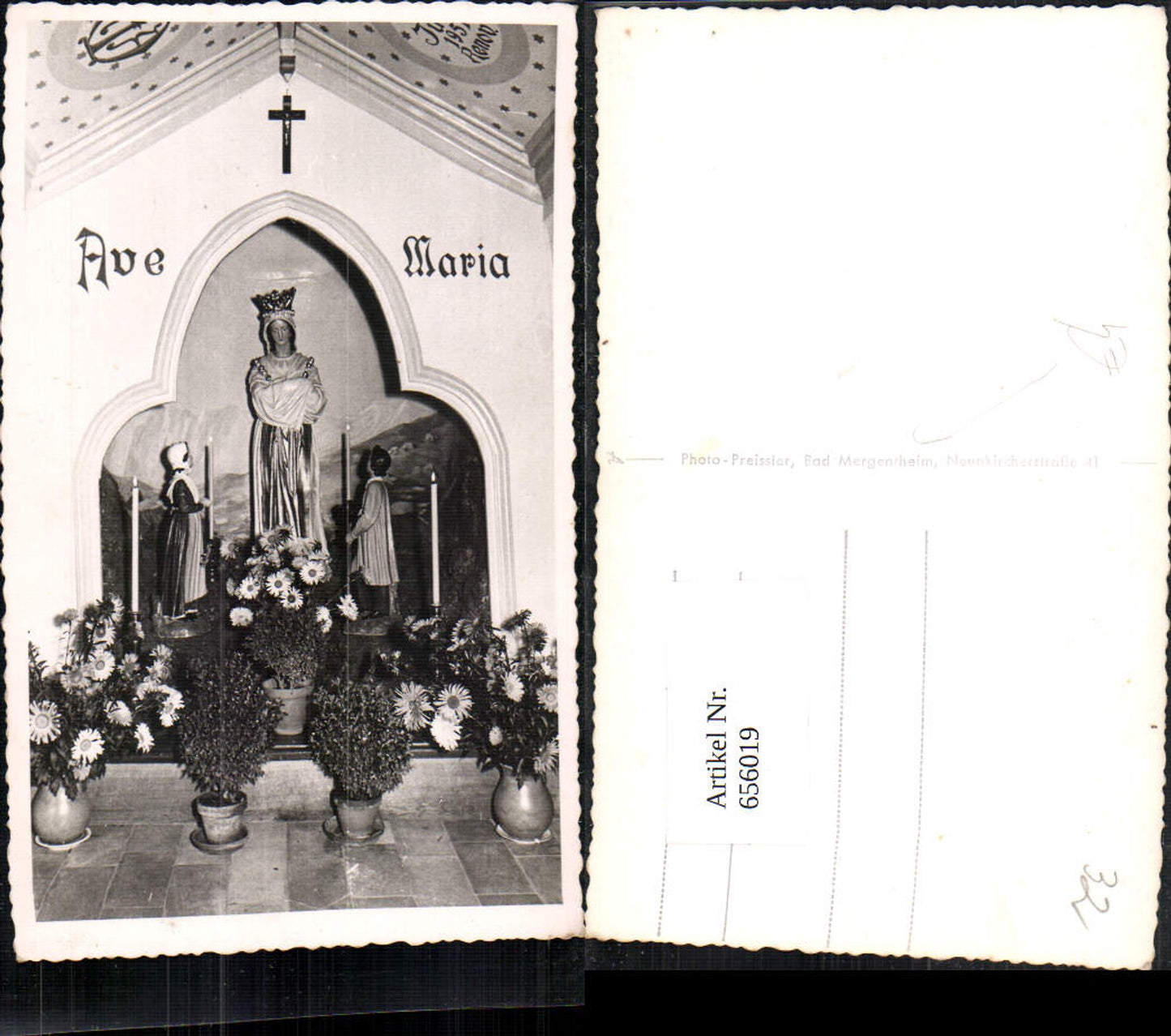 656019,Foto Ak Bad Mergentheim Ave Maria Altar Statue Religion