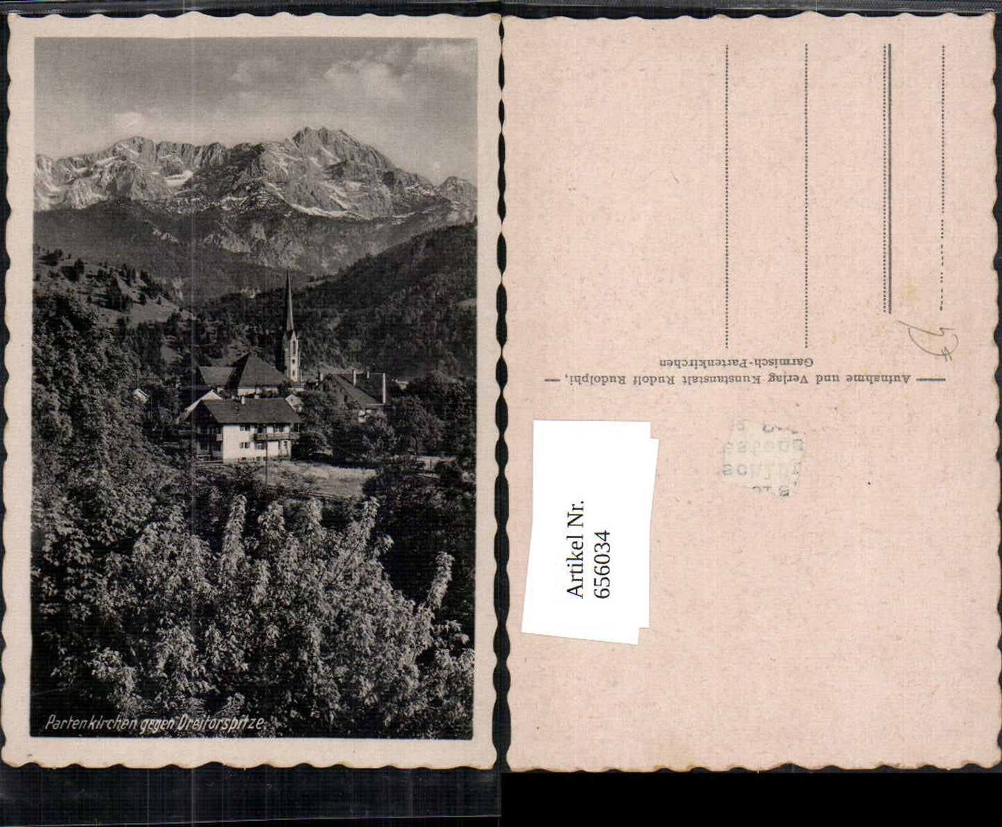 656034,Partenkirchen geg. Dreitorspitze Garmisch-Partenkirchen