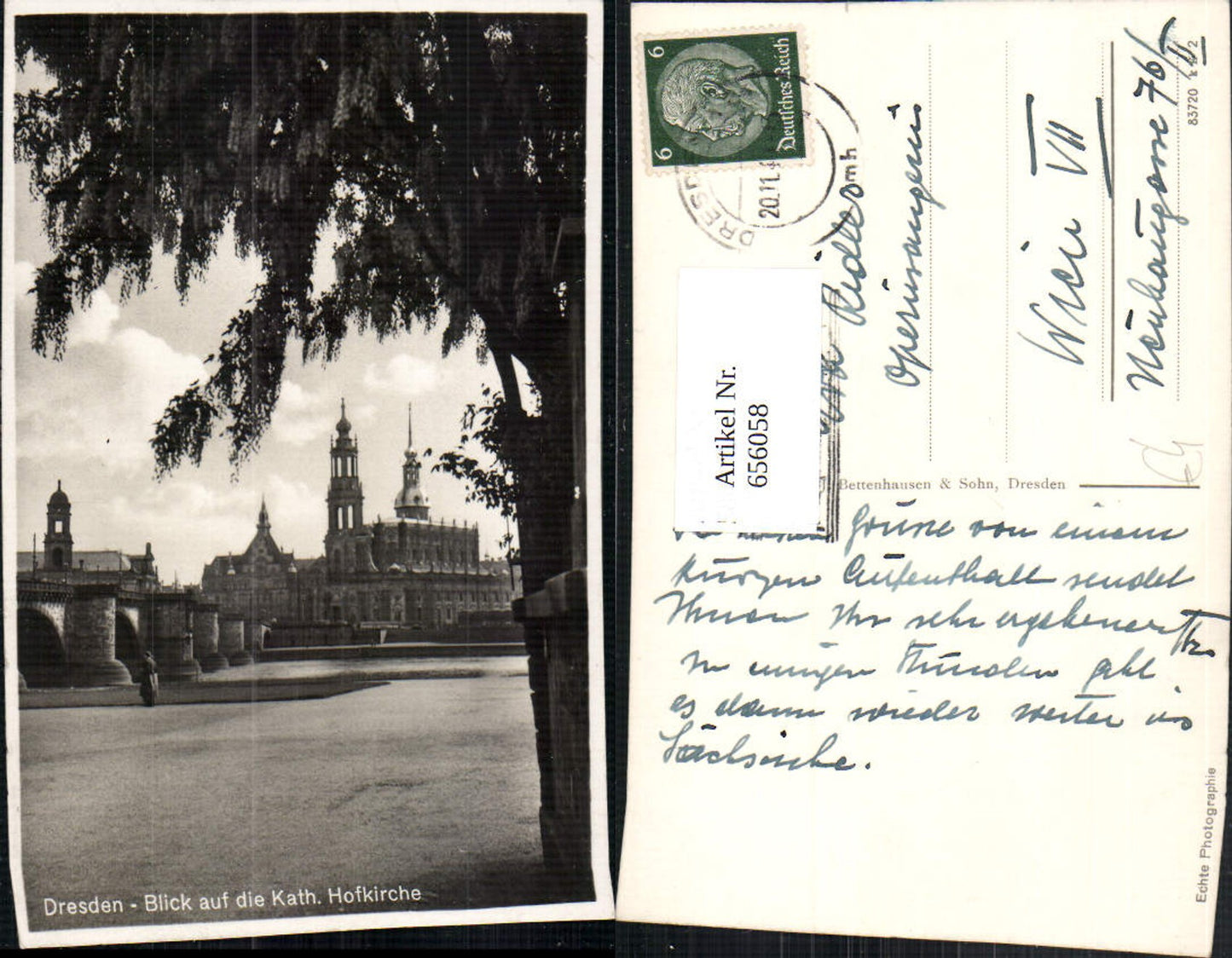 656058,Foto Ak Dresden Blick auf d. Kath. Hofkirche