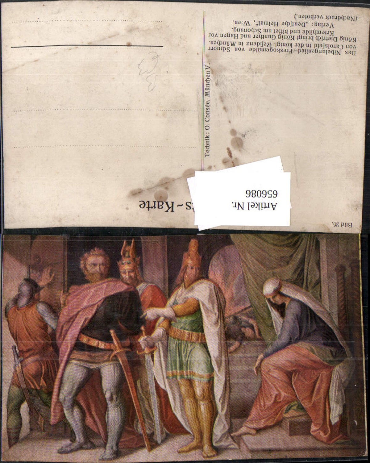 656086,Künstler Ak Schnorr v. Carolsfeld König Dietrich u. Kriemhilde Nibelungenlied