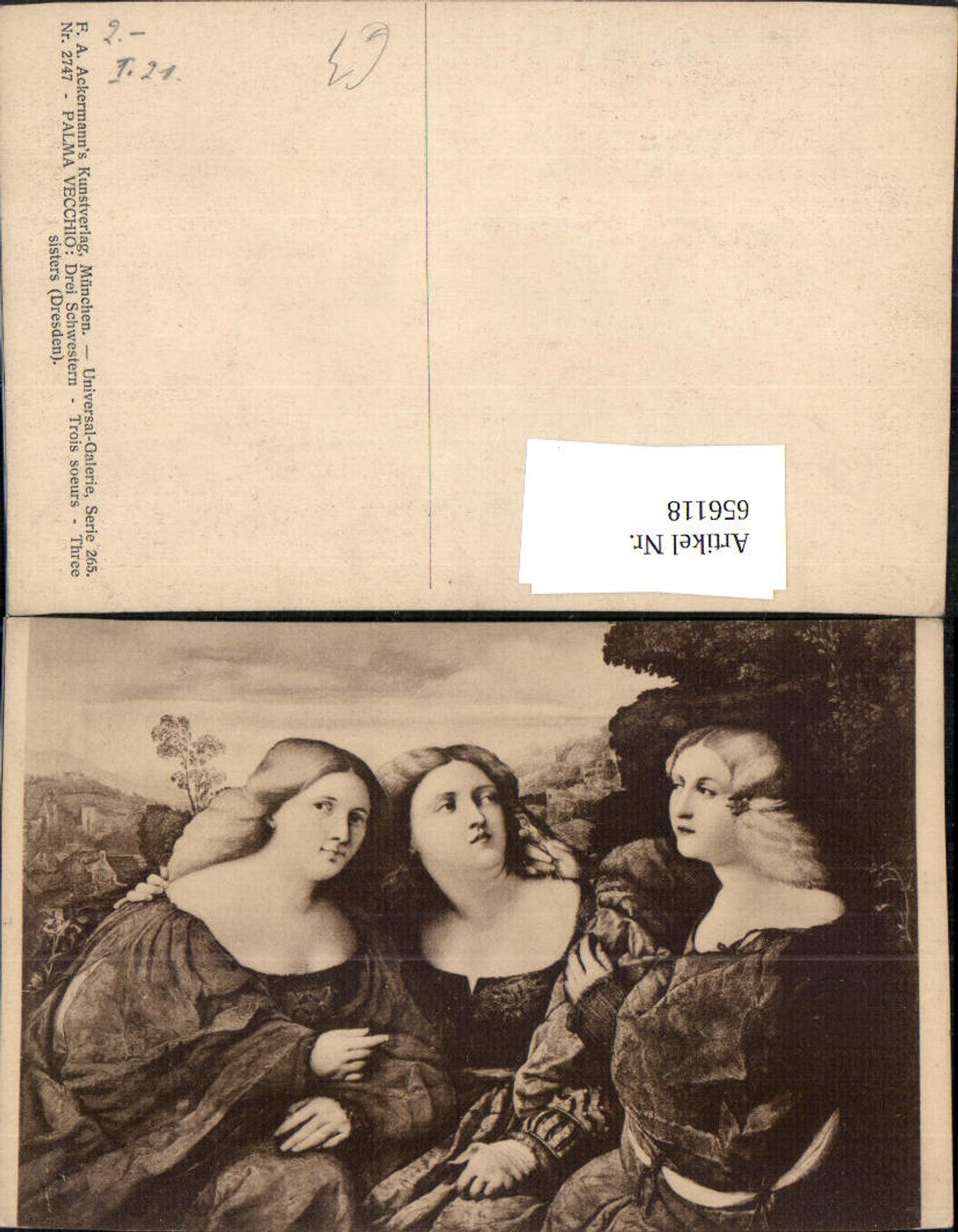 656118,Künstler Ak Palma Vecchio Drei Schwestern Frauen