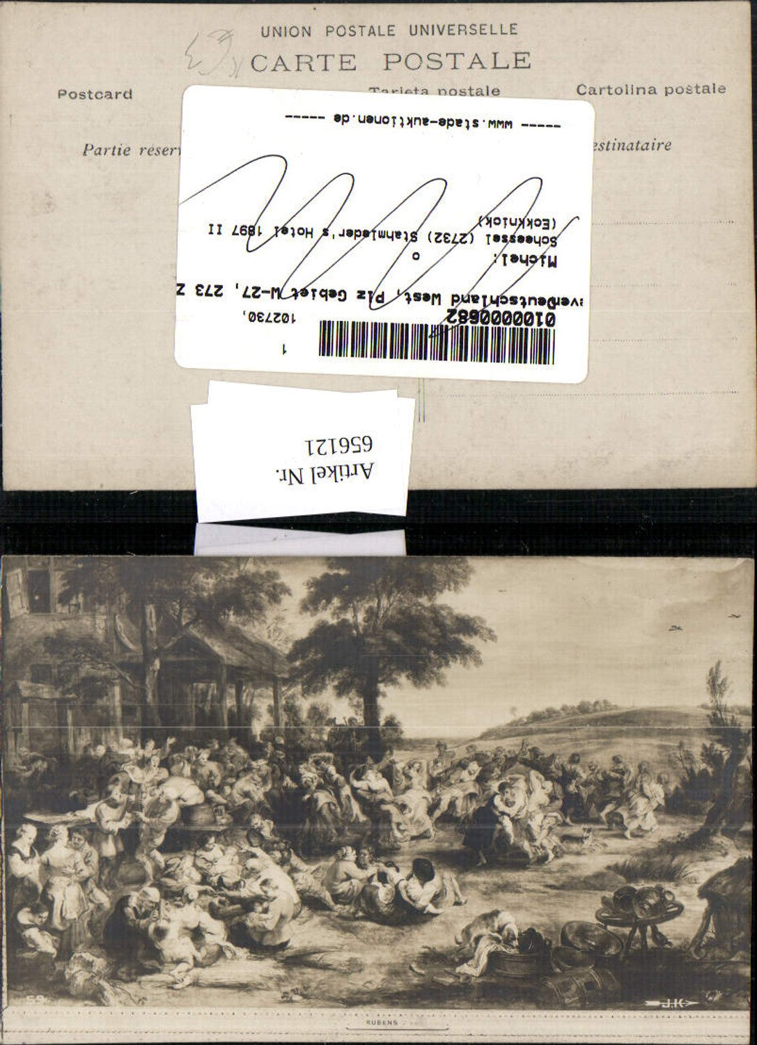 656121,Künstler Ak Peter Paul Rubens Die Kermesse