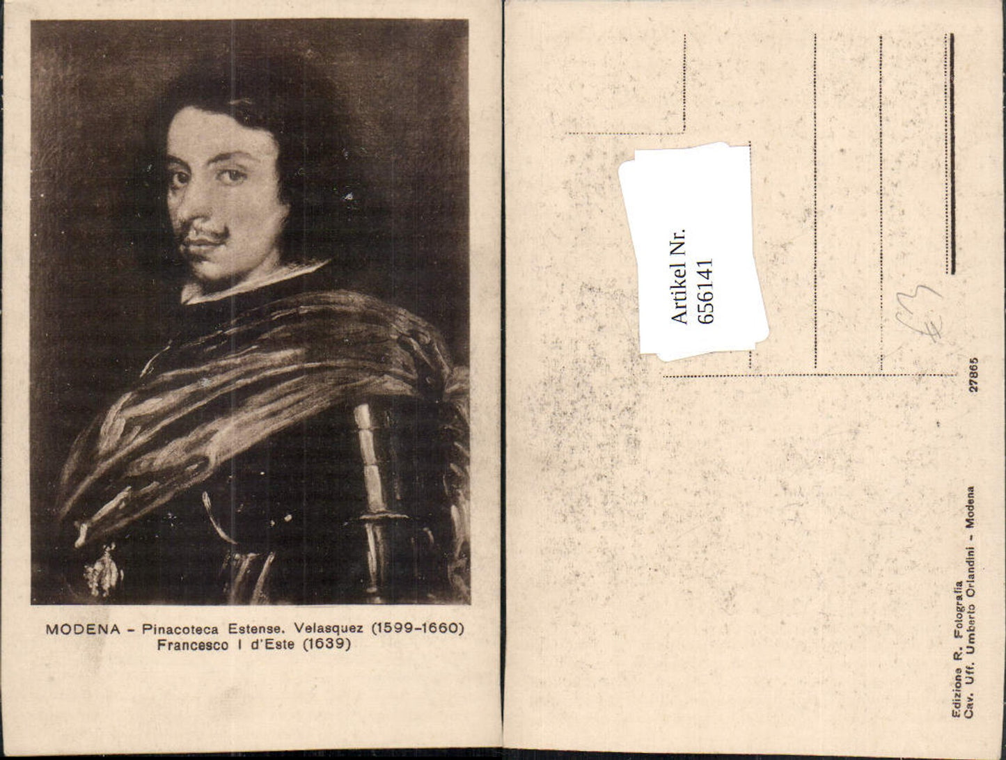 656141,Künstler Ak Velasquez Francesco I d Este Portrait