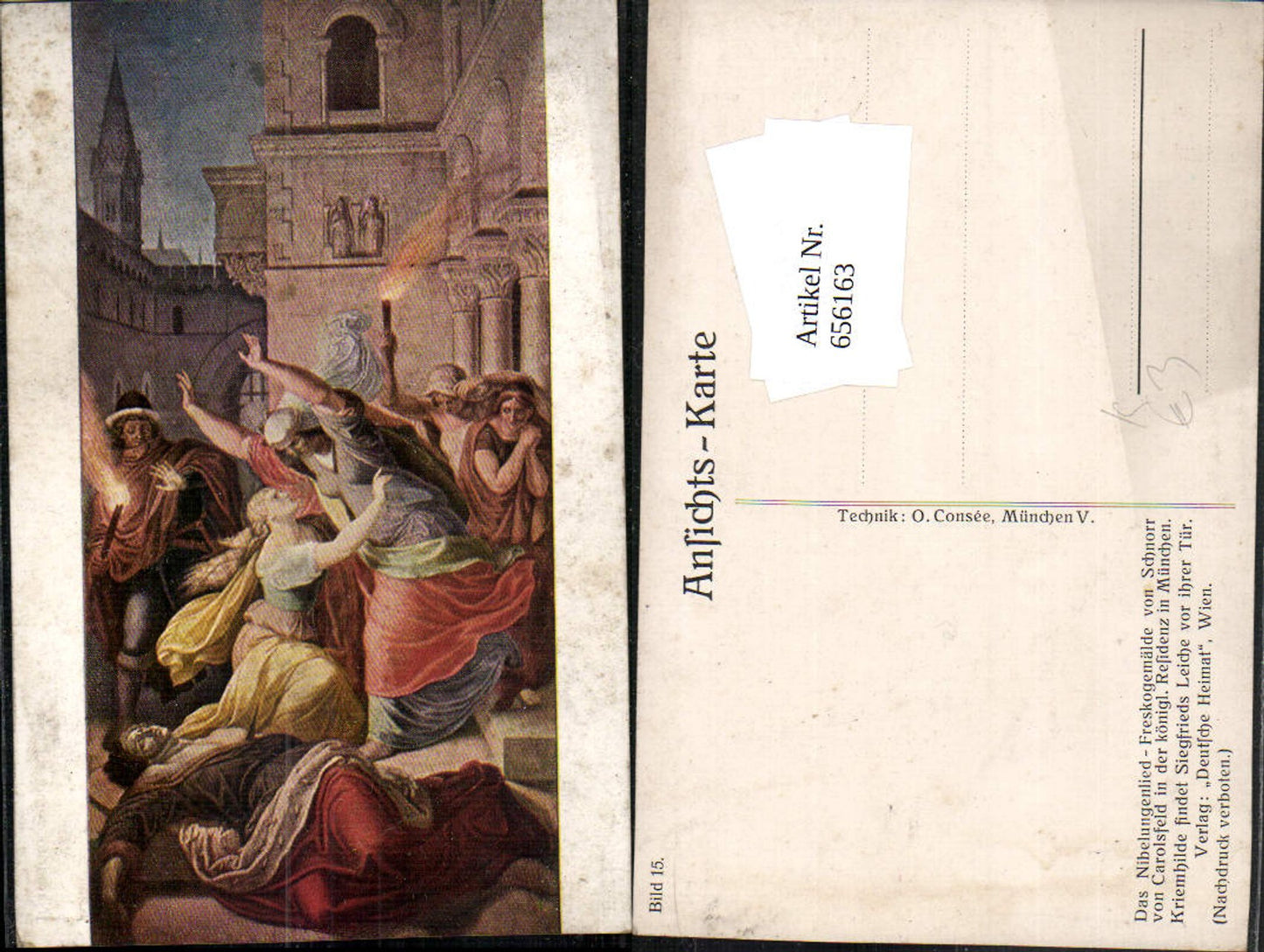 656163,Künstler Ak Schnorr von Carolsfeld Siegfrieds Leiche Nibelungenlied