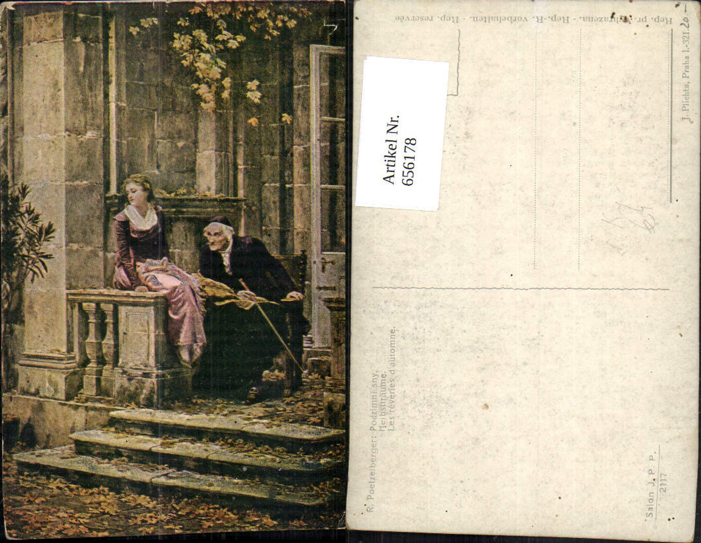 656178,Künstler Ak R. Poetzeiberger Podzimni sny Herbstträume