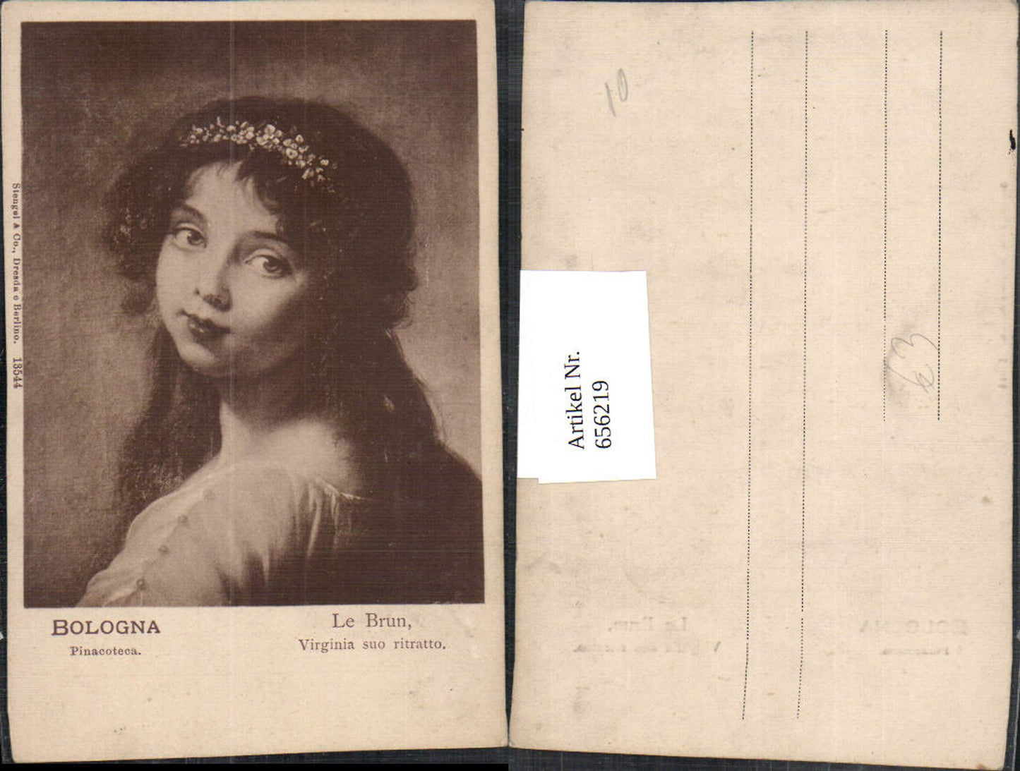 656219,Künstler Ak Le Brun Virginia suo ritratto Mädchen mit Haarband Portrait