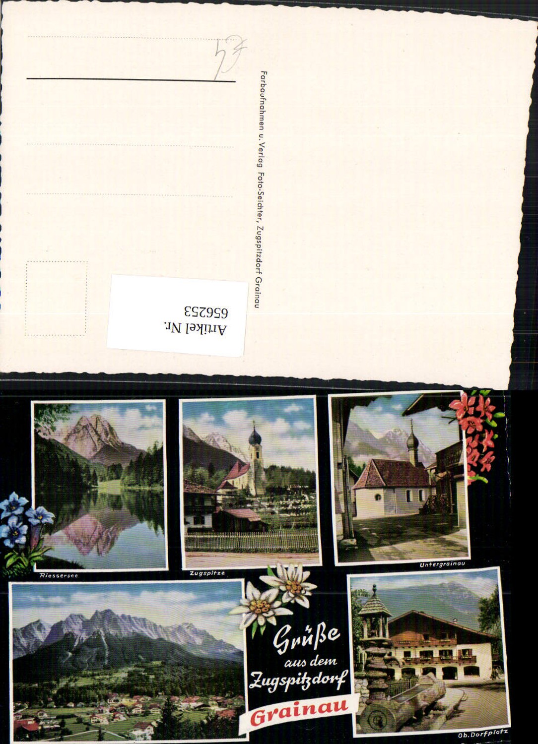 656253,Mehrbild Ak Grainau Zugspitzdorf Riessersee Zugspitze Untergrainau