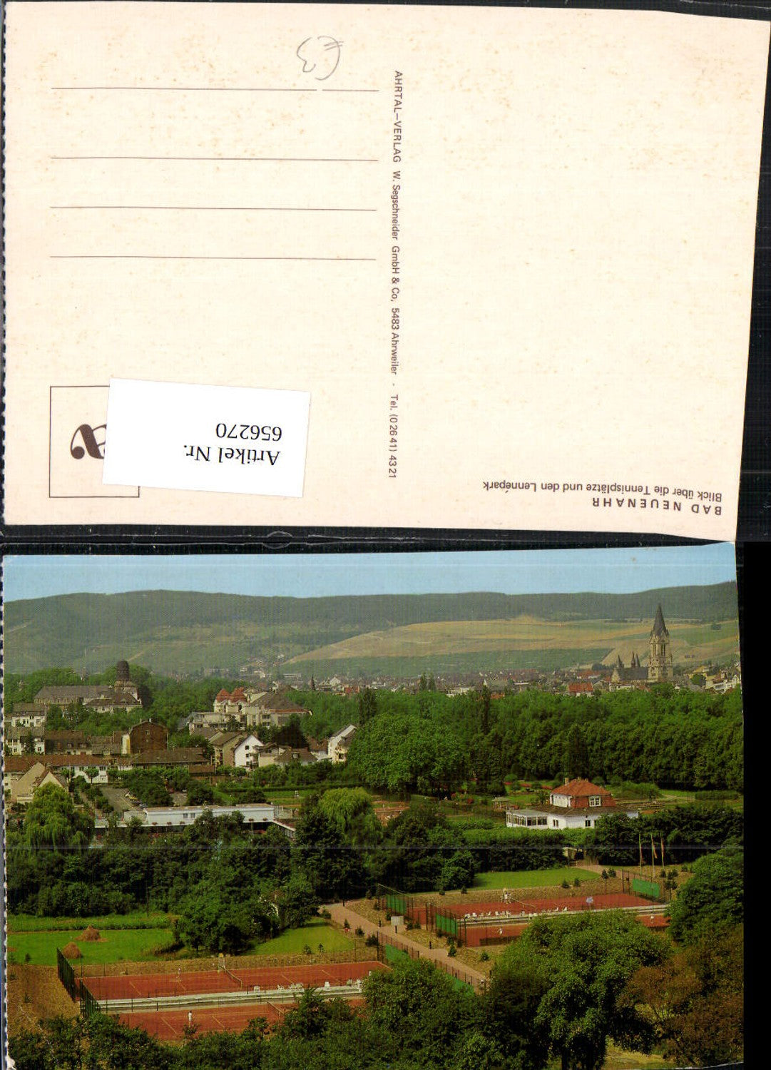 656270,Bad Neuenahr-Ahrweiler Bad Neuenahr Blick über d. Tennisplätze u. d. Lennepark