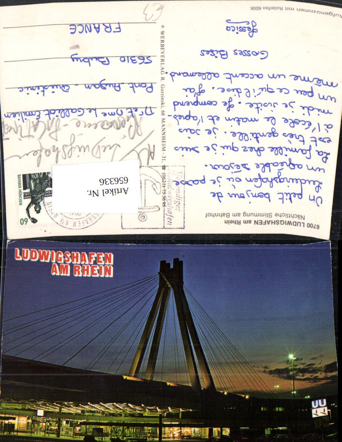 656336,Ludwigshafen a. Rhein b. Nacht Bahnhof