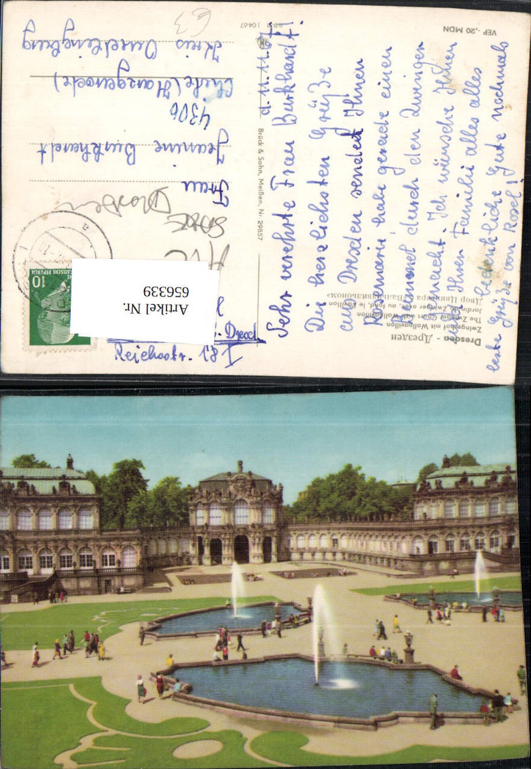 656339,Dresden Zwingerhof mit Wallpavillon