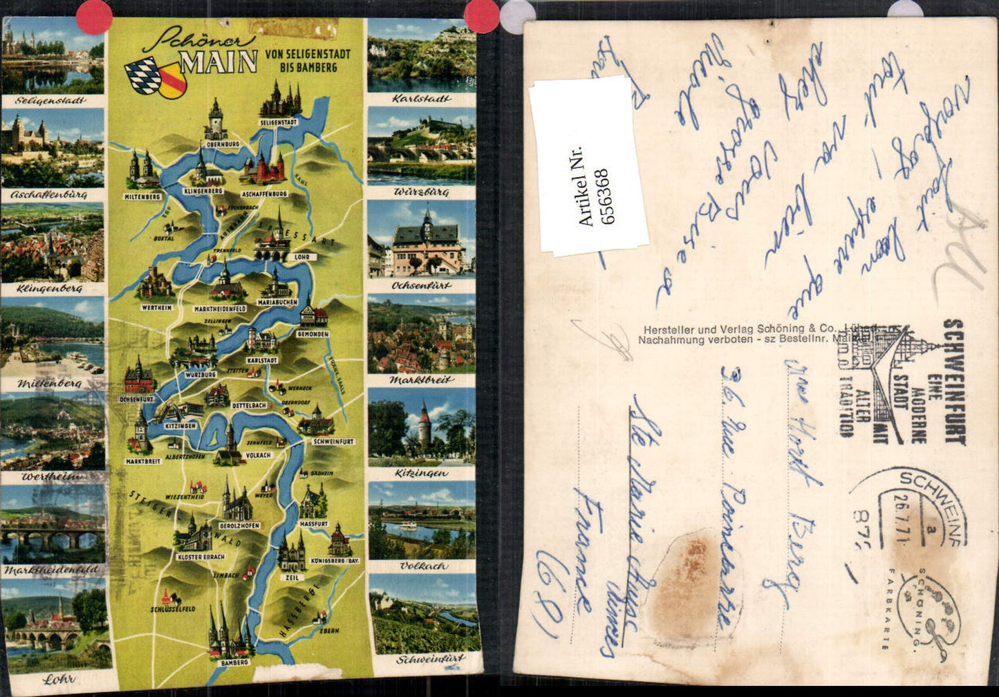 656368,Lagekarte Main v. Seligstadt bis Bamberg