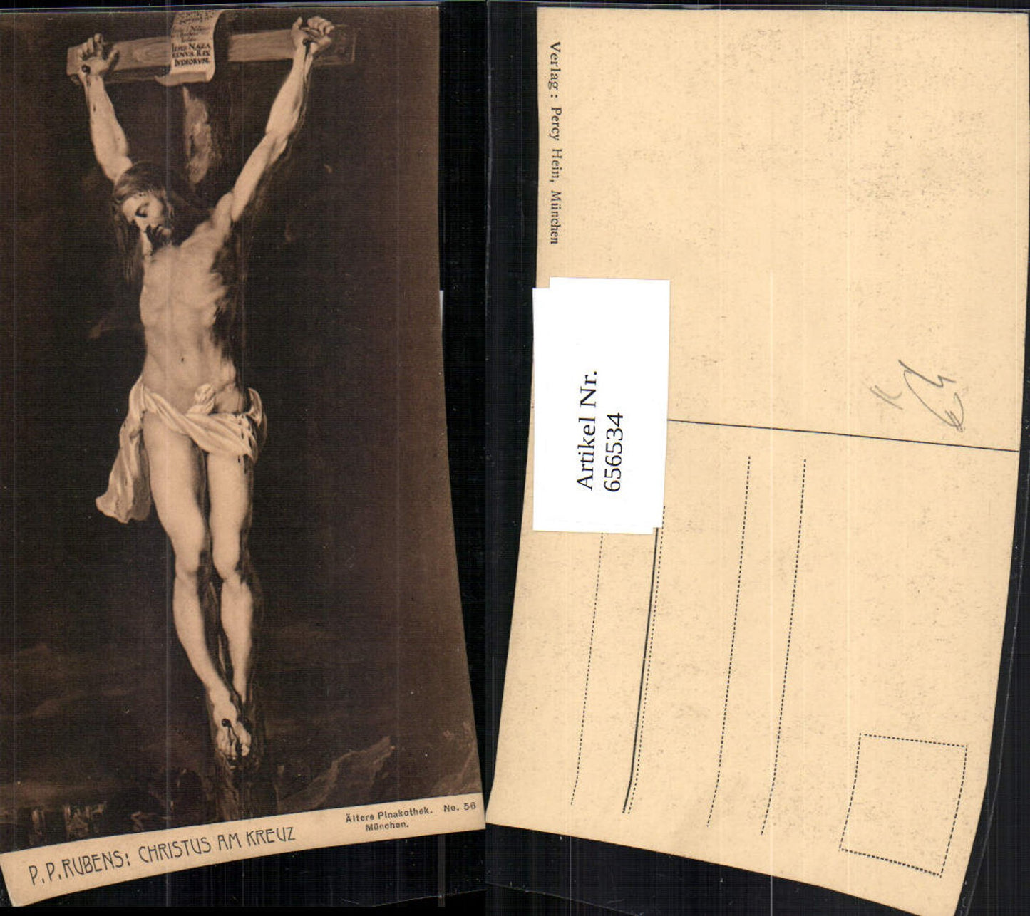 656534,Künstler Ak Peter Paul Rubens Christus am Kreuz Religion