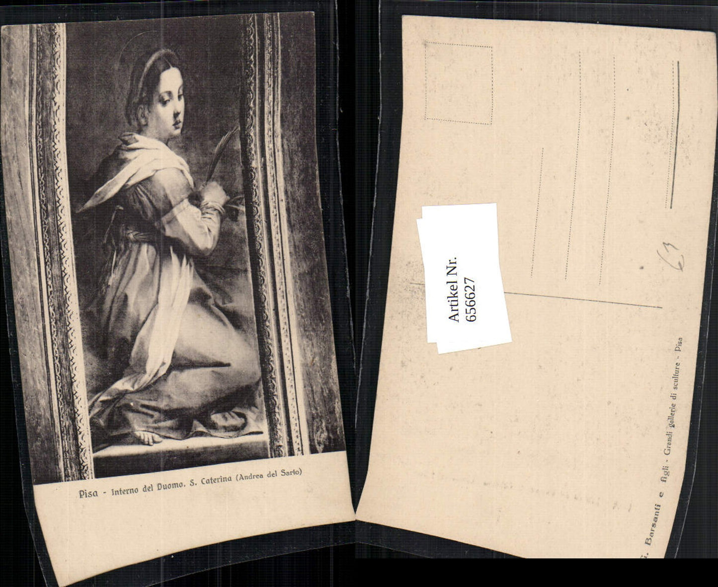 656627,Künstler Ak Andrea del Sarto S. Caterina Heilige Engel