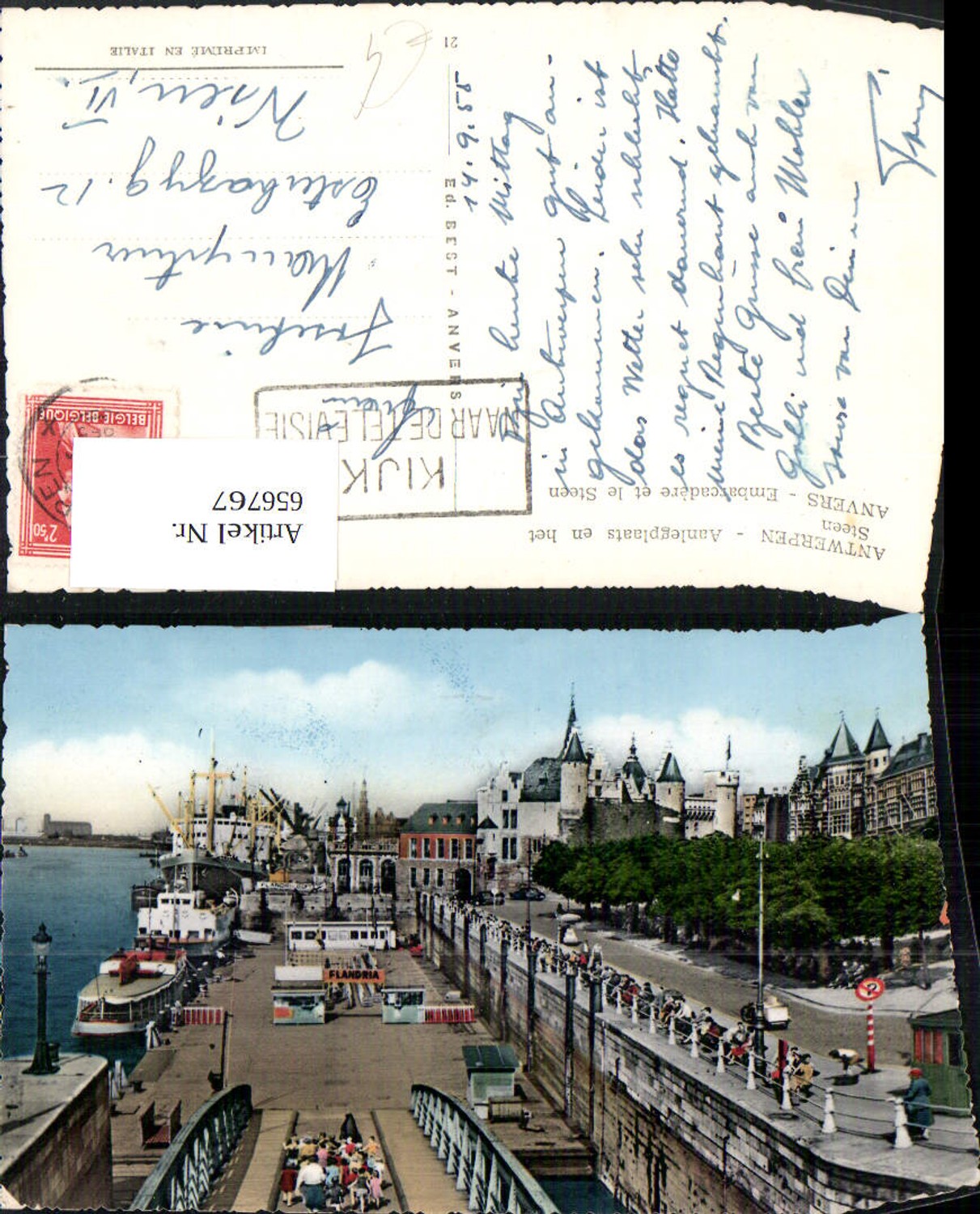 656767,Antwerp Anvers Aanlegplaats and the Steen Embarcadere and the Steen Belgium