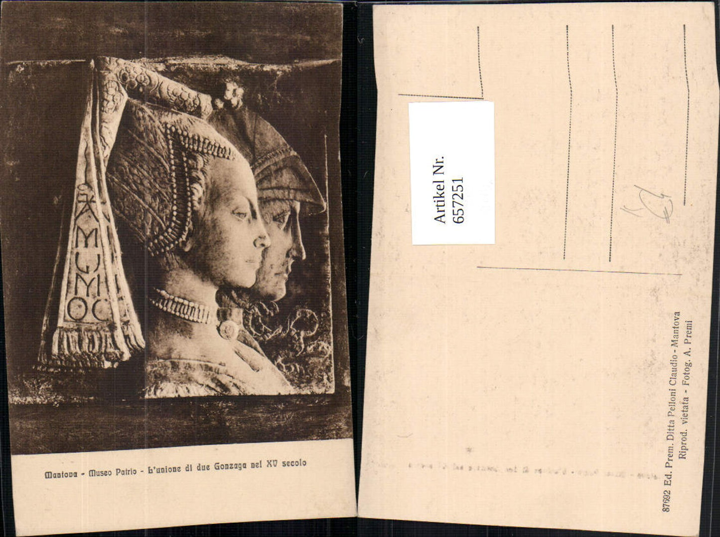 657251,Künstler Ak Mantova Museo Patrio L unione di du Gonzaga nel XV secolo