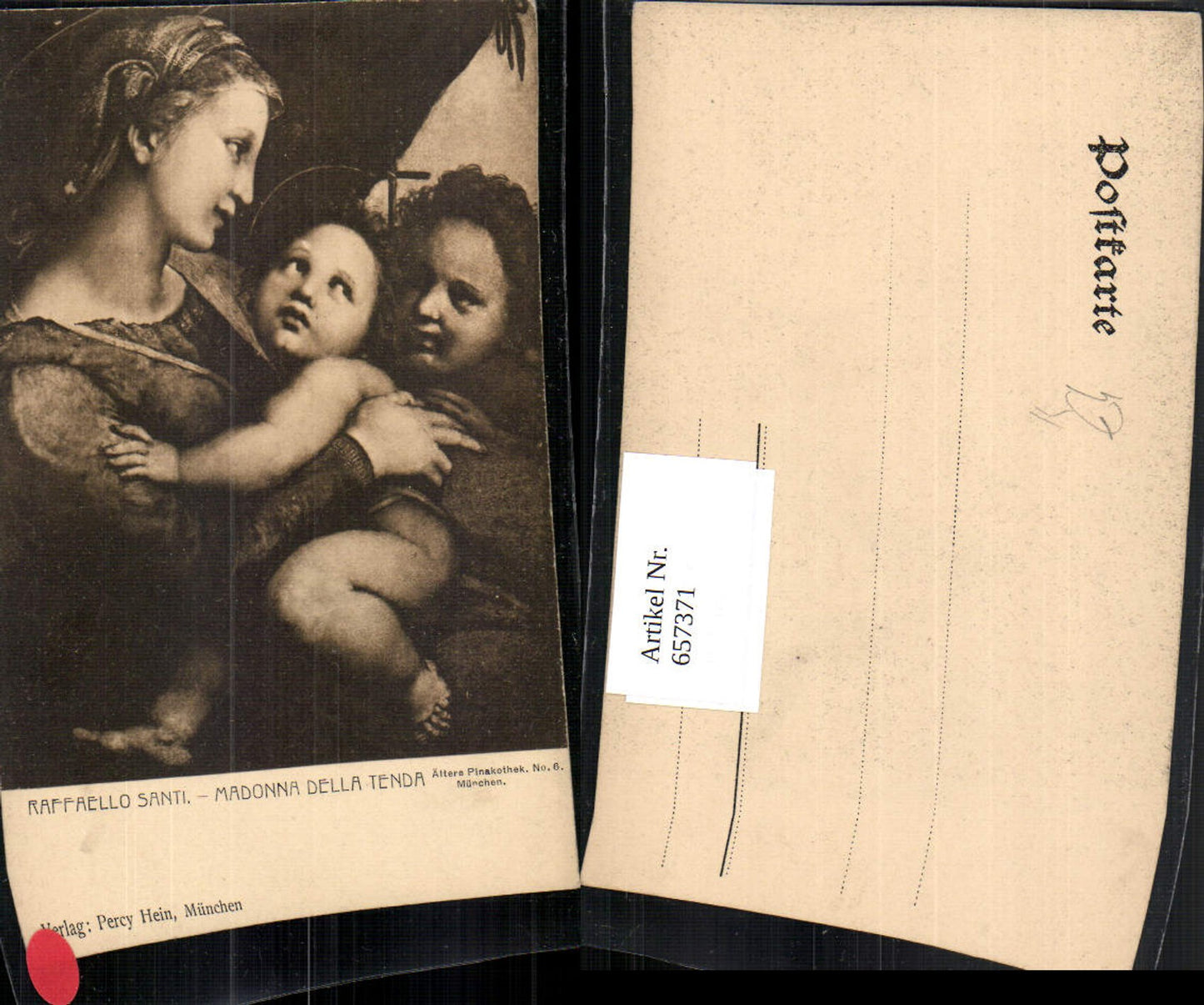 657371,Künstler AK Raffaello Santi Madonna della Tenda