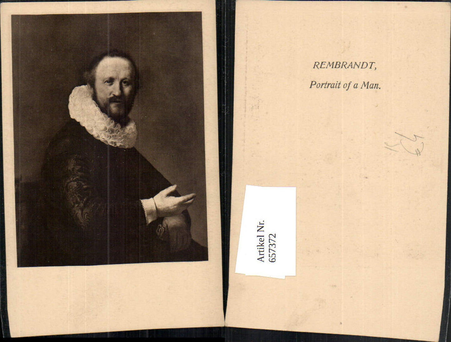 657372,Künstler AK Rembrandt Portrait of a Man