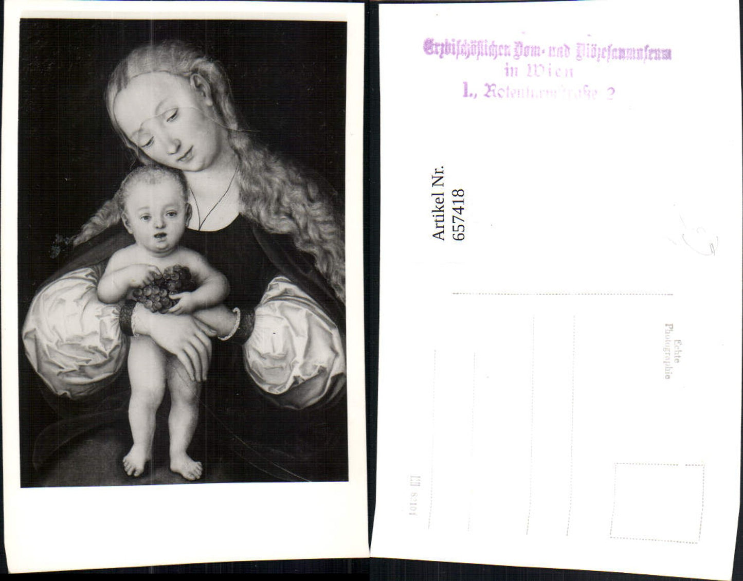 657418,Künstler AK Maria mit Kind Religion pub Erzbischöfliches Museum Wien