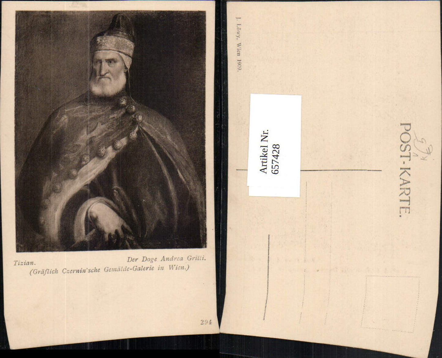 657428,Künstler AK Tizian Der Doge Andrea Gritti pub J. Löwy 294