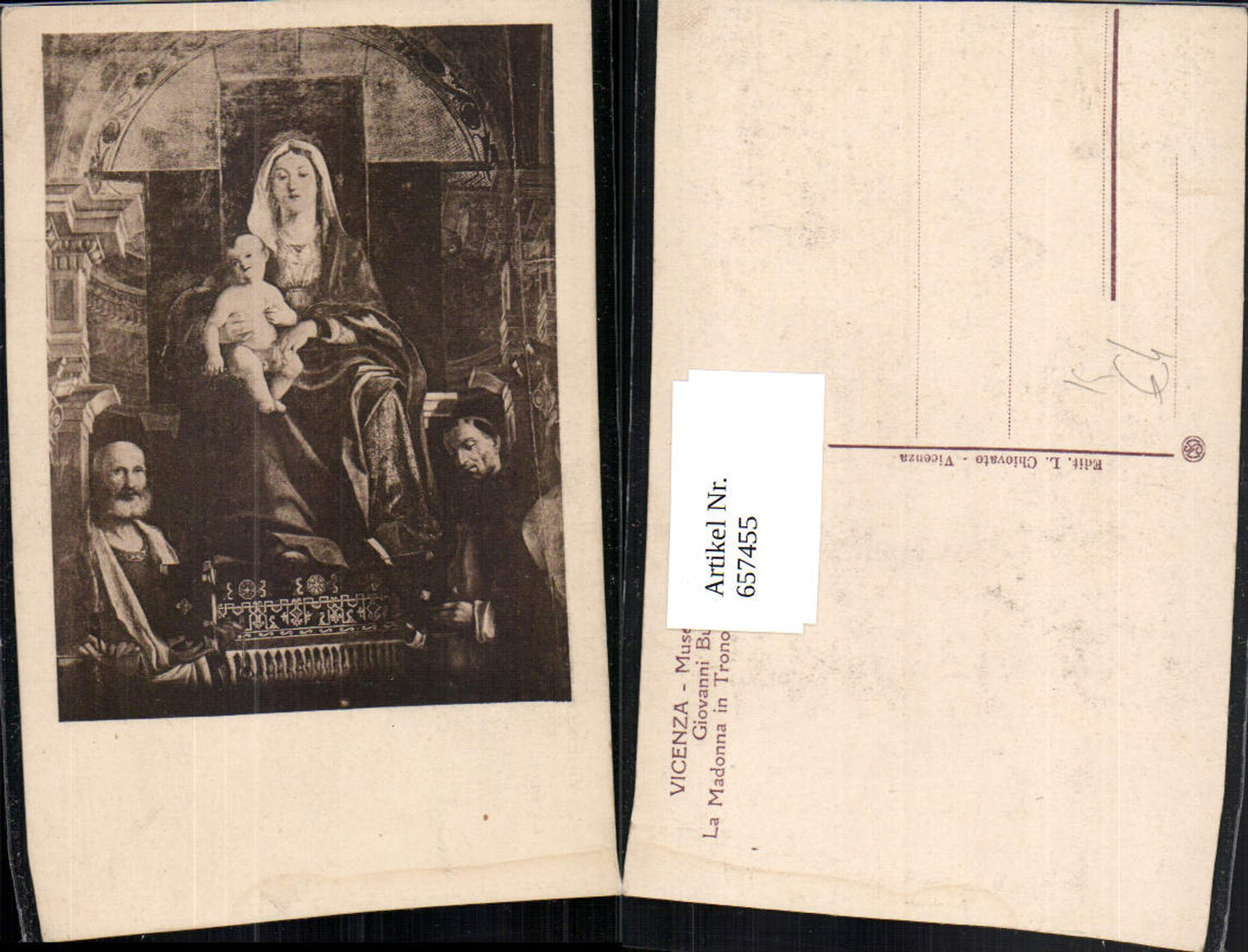 657455,Künstler AK Giovanni Buonconsiglio La Madonna in Trono