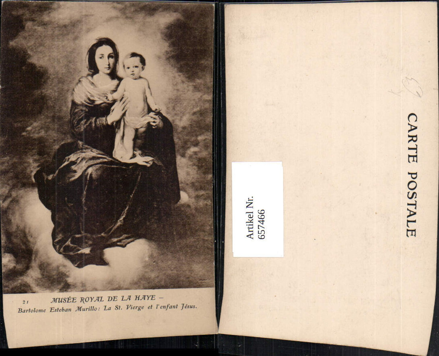 657466,Künstler AK Bartolome Esteban Murillo La St Vierge et l enfant Jesus